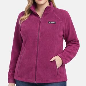 Columbia Benton Springs Full-Zip Fleece Jacket - Pink Purple - Large